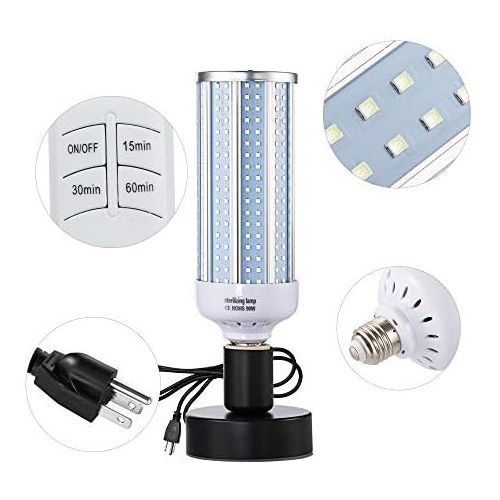  Dsane UV Light Sanitizer, UVC Disinfection Light Bulb 100W Germicidal Lamp E26/E27 Base for Home Room Hotel Travel Bathroom Office Restaurant Toilet Supermarket Bedroom