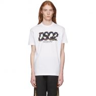 Dsquared2 White Glitched Logo T-Shirt