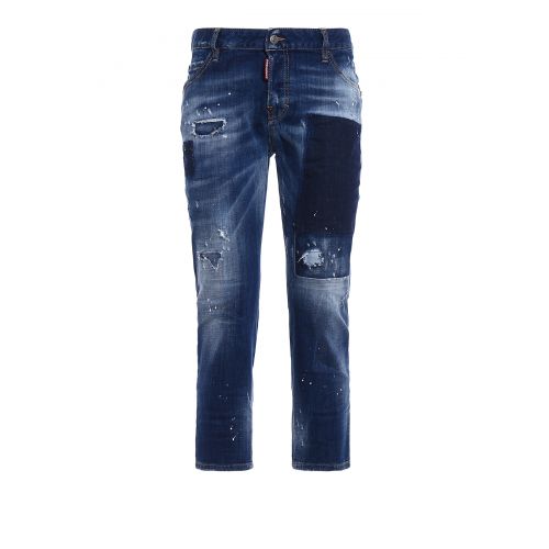  Dsquared2 Cool Girl worn out cropped jeans