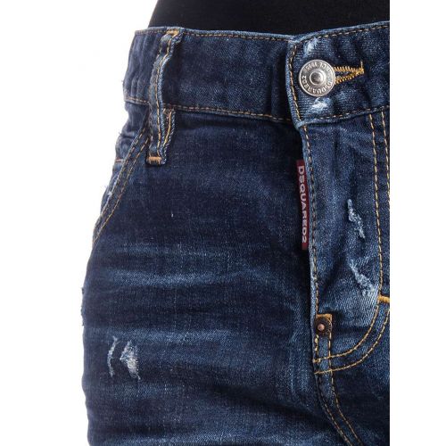  Dsquared2 Distressed denim five pocket jeans
