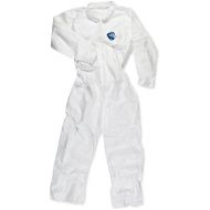 DuPont CVZ11 Disposable Coveralls | Disposable White Tyvek Coveralls with Zipper Front - Elastic Wasteband, Serged Seams, Open Cuffs & Ankles, XXL (25 Coveralls)