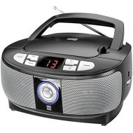 [아마존베스트]Dual P 49-1 Boombox with CD Player FM Radio, LED Display, Mains or Battery Operated, Black