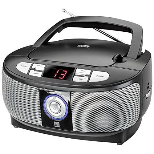  [아마존베스트]Dual P 49-1 Boombox with CD Player FM Radio, LED Display, Mains or Battery Operated, Black