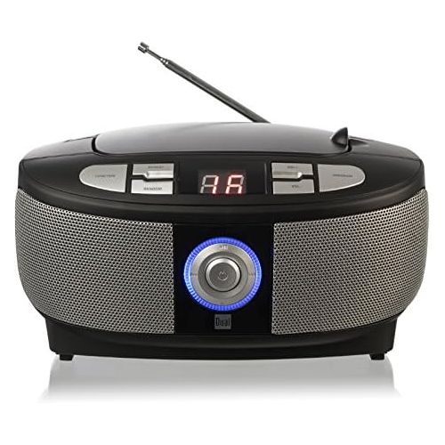  [아마존베스트]Dual P 49-1 Boombox with CD Player FM Radio, LED Display, Mains or Battery Operated, Black