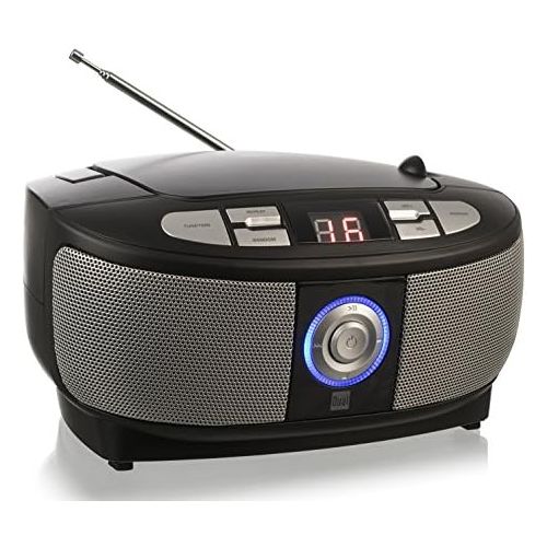  [아마존베스트]Dual P 49-1 Boombox with CD Player FM Radio, LED Display, Mains or Battery Operated, Black