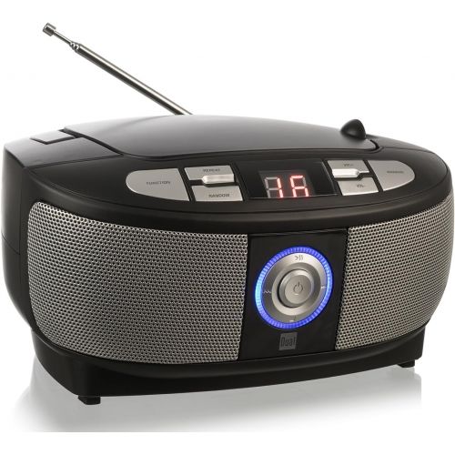  [아마존베스트]Dual P 49-1 Boombox with CD Player FM Radio, LED Display, Mains or Battery Operated, Black