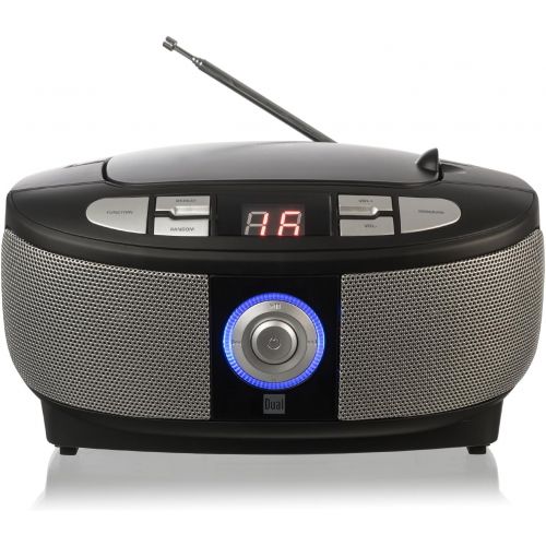  [아마존베스트]Dual P 49-1 Boombox with CD Player FM Radio, LED Display, Mains or Battery Operated, Black