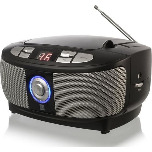  [아마존베스트]Dual P 49-1 Boombox with CD Player FM Radio, LED Display, Mains or Battery Operated, Black