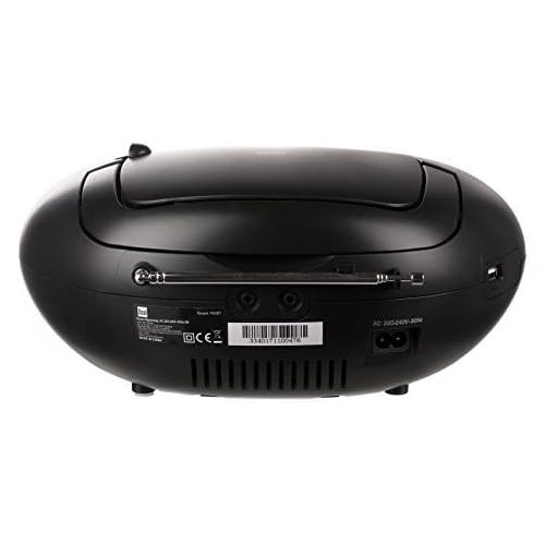  [아마존베스트]Dual P 60BT Portable Boombox (FM Radio, CD Player, Bluetooth Audio Streaming, USB Port) Black