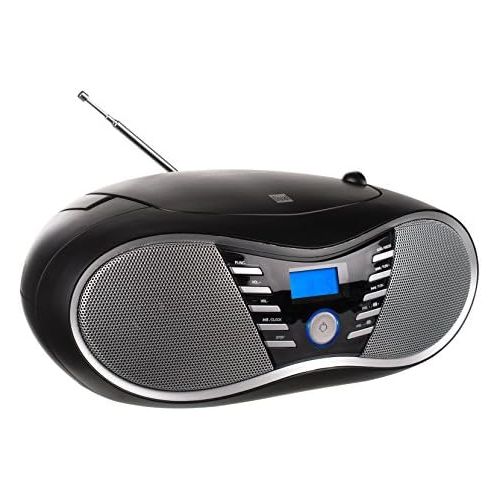  [아마존베스트]Dual P 60BT Portable Boombox (FM Radio, CD Player, Bluetooth Audio Streaming, USB Port) Black