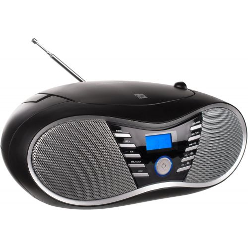  [아마존베스트]Dual P 60BT Portable Boombox (FM Radio, CD Player, Bluetooth Audio Streaming, USB Port) Black