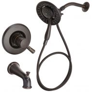 Dual Delta Faucet T17493-RB-I Linden Monitor 17 Series Tub Trim with In2ition Two-in-One Shower, Venetian Bronze