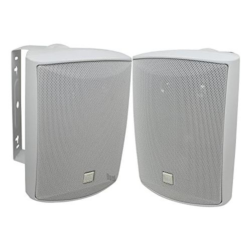  [아마존베스트]Dual Electronics LU53PW 5 ¼ inch 3-Way High Performance Indoor, Outdoor & Bookshelf Studio Monitor Speakers with Swivel Brackets & 125 Watts Peak Power (Sold in Pairs)