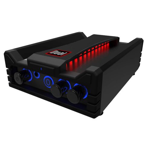  Dual Electronics DBTMA100 Micro Wireless Bluetooth 2 Channel Stereo Class-D Amplifier with | Universal Plug-In | Stereo RCA Outputs | 100 Watts Peak Power | 100ft of extended Wirel