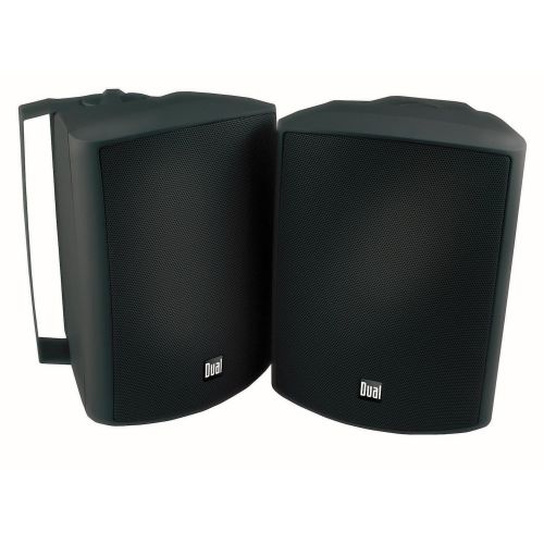  Dual Electronics LU53PB 3-Way High Performance Outdoor Indoor Speakers with Powerful Bass | Effortless Mounting Swivel Brackets | All Weather Resistance | Expansive Stereo Sound Co