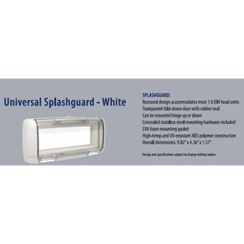  Dual Electronics SG3 Transparent Waterproof Marine Splashguard Radio Housing Unit Single DIN, White, 0 inches
