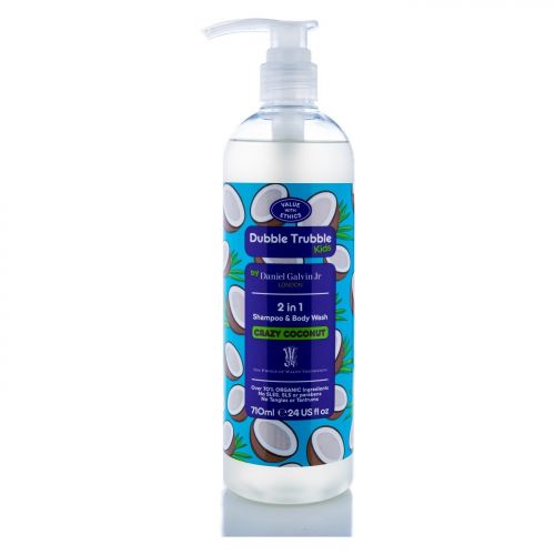  Dubble Trubble Kids By Daniel Galvin Jr London - CRAZY COCONUT - 2 in1 Shampoo & Body Wash 24 oz