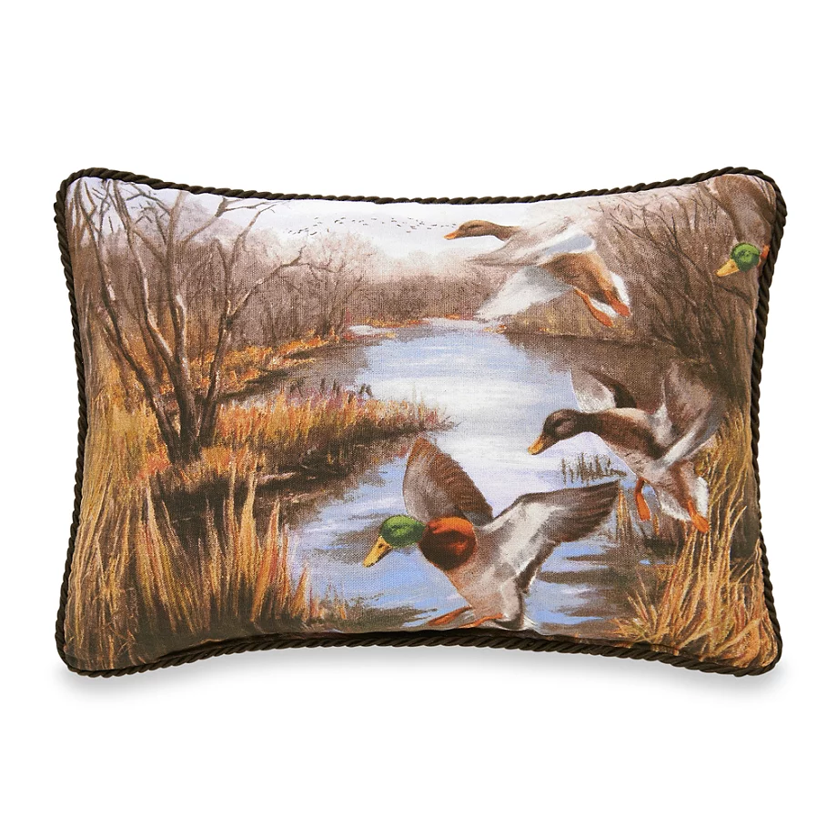 /Duck Approach Oblong Throw Pillow