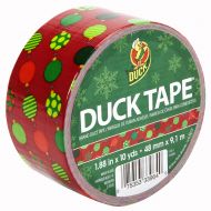 Duck Brand 281840 Printed Duct Tape, Ornaments, 1.88 Inches x 10 Yards, Single Roll