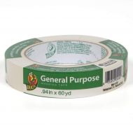 Duck Brand 284368 General Purpose Masking Tape, 1.88 Inches by 60 Yards, Beige, 24 Rolls per Pack