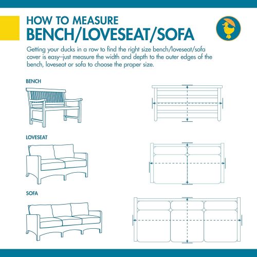  [아마존베스트]Duck Covers Soteria Waterproof 54 Inch Patio Loveseat Cover