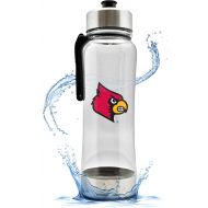 Duck House NCAA Clip-On Clear Plastic Water Bottle Stainless Steel Lid and Base Easy Carry and Portability BPA-Free 20oz