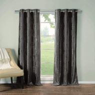 Duck River Textile Hastings Heavy Medallion Insulated Blackout Room Darkening Window Curtain Set of 2 Panels, 36 X 84 Inch, Taupe, 2 Piece