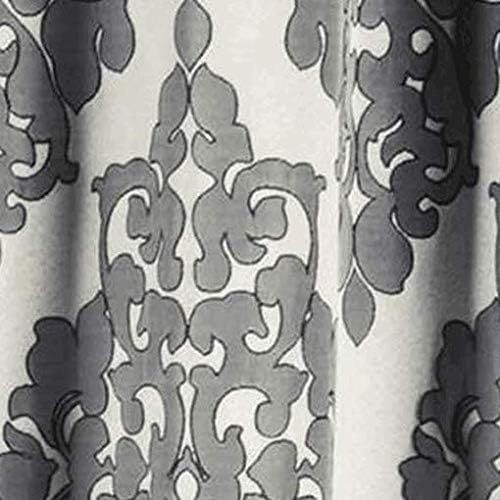  Duck River Textiles Catilie Medallion Grommet Window Curtain 2 Panel Drapes, 37 x 84, Grey