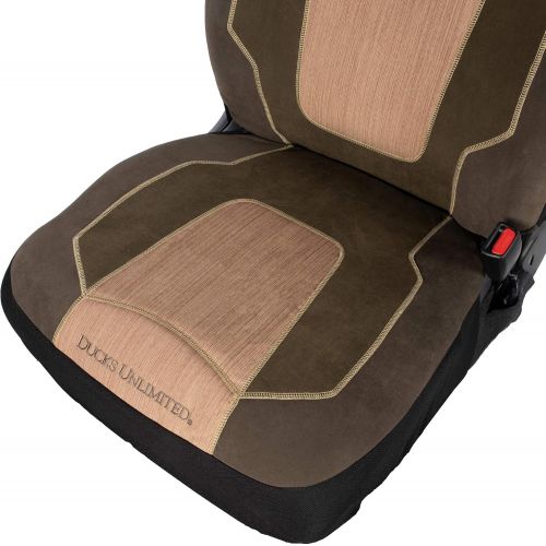  Ducks Unlimited Camo Seat Covers | Low Back | Brown and Tan | 2 Pack