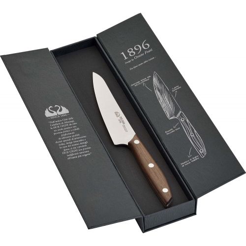  DUE CIGNI Chef-Messer Serie 1896 Gesamtlange 32 cm Griffbeschalung Walnussholz Art. 2C 1009 No