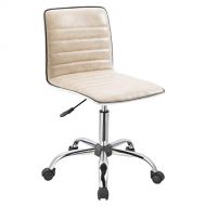 Duhome Elegant Lifestyle MidBack Home Office Chair,Duhome Armless Ergonomic Executive Office Computer Accent Chair for Conference Room Home Task Desk Work Light Khaki