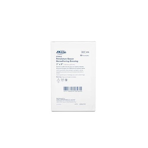  Dukal 206 Petrolatum Gauze, Sterile, 3