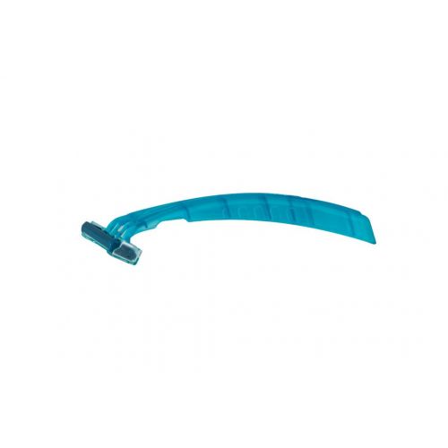  Dukal DR3886 Dawn Mist Triple Play Facial Razor, Teal Handle with Clear Plastic Guard (10 Boxes of 50) (Pack of 500)
