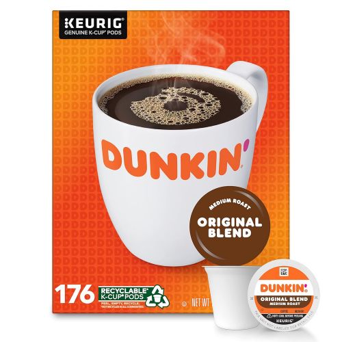  Dunkin Original Blend Medium Roast Coffee, 176 Keurig K-Cup Pods