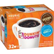 Dunkin Donuts K-Cup Variety Pack, Original & French Vanilla, 32 Count (Pack of 4)