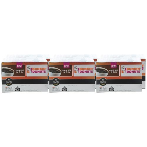  Dunkin Donuts Original Blend Coffee for K Cup Pods, Medium Roast, For Keurig Brewers, 60Count