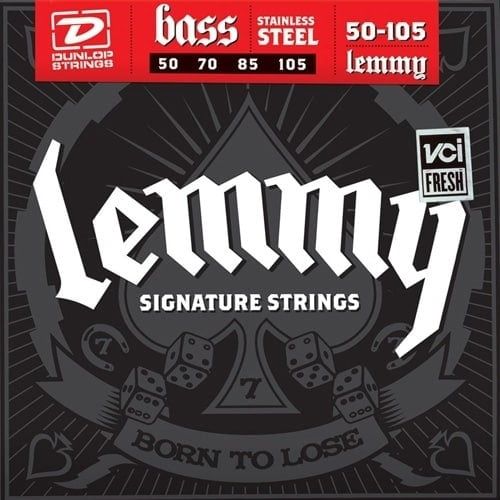  Dunlop LKS50105 Lemmy Kilmister Signature 4 String Bass Set, .050-.105