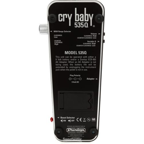  Dunlop 535Q Cry Baby 535Q Multi-wah Pedal - Black