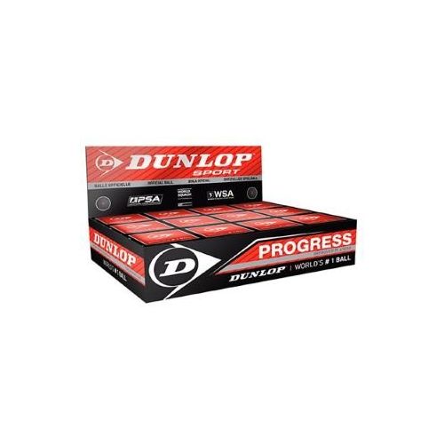  Dunlop DUNLOP Progress Squash Ball 12 Pack Red -