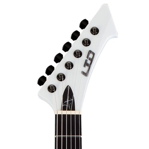  Dunlop ESP LTD Snakebyte Signature Series James Hetfield Electric Guitar with Case, Snow White