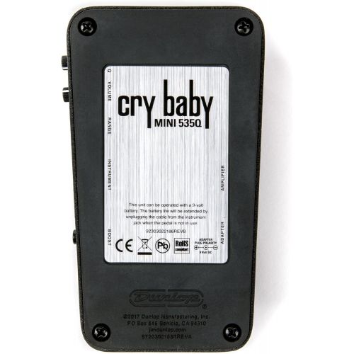  [아마존베스트]Jim Dunlop JD-CBM535Q Cry Baby WAH Mini Guitar Effects Pedal