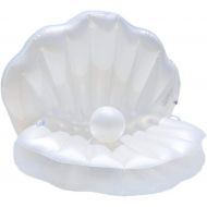 Duona Swimming Pool Inflatable Float Colossal Sea Shell Pool Float Floating Bed Row Cushion for Beach Swimming Pool Seaside Shell Shape Water Sofa Floating Air Bed Water Floating Row Cus