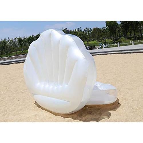  Duona Swimming Pool Inflatable Float Colossal Sea Shell Pool Float Floating Bed Row Cushion for Beach Swimming Pool Seaside Shell Shape Water Sofa Floating Air Bed Water Floating Row Cus