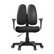 Duorest DUOREST DR-250G Leaders Office & Desk Chair with 3D Design Backrest, Urethane Caster, Tilt, Arm Rest (Black Leather (Synthetic))