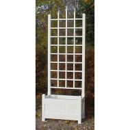 Dura Trel Dura-Trel 5-Foot Rectangle Vinyl Camelot Planter Box with Trellis