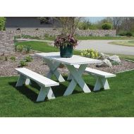 Dura-Trel, Inc. Dura-Trel Vinyl Picnic Table w/Unattached Benches