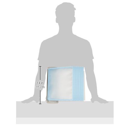  Durable DURABLE SHERPA Style 10-Panel Wall Reference System, Light Blue Borders (594306)