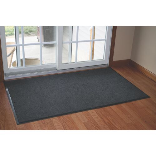  Durable Corporation Durable Wipe-N-Walk Vinyl Backed Indoor Carpet Entrance Mat, 4 x 6, Charcoal