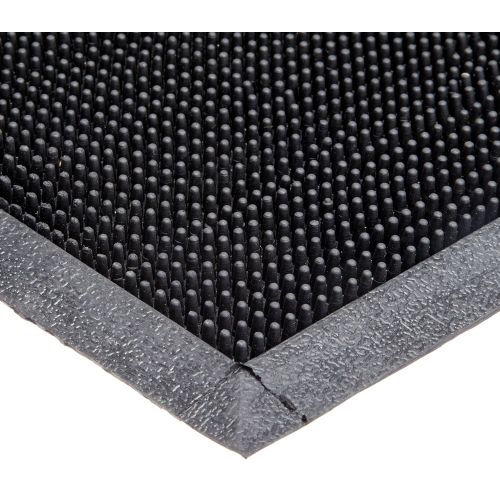  Durable Corporation Durable Heavy Duty Rubber Fingertip Outdoor Entrance Mat, 24 x 32, Black