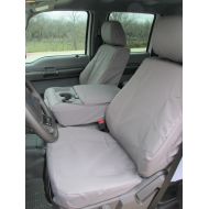 Durafit Seat Covers Made to fit 2014 Ford F150 or 2015 F250-F550 XLT and Lariat, 40/20/40 Split Seat with Opening Center Console, Exact Fit Seat Covers in Charcoal Gray Endura